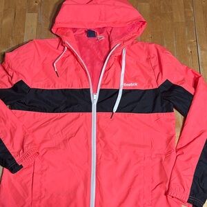 Reebok Coral and Black Hooded Jacket